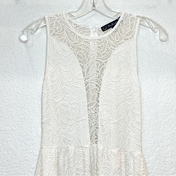 For Love & Lemons Lulu Lace Mini Dress in Off White size XS - Picture 10 of 11